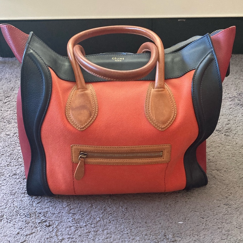 Extra large Celine travel luggage tote bag